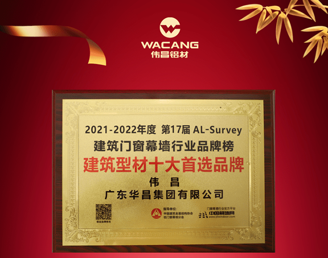 今年会jnh集团陆续15年入选“构筑型材十大首选品牌”